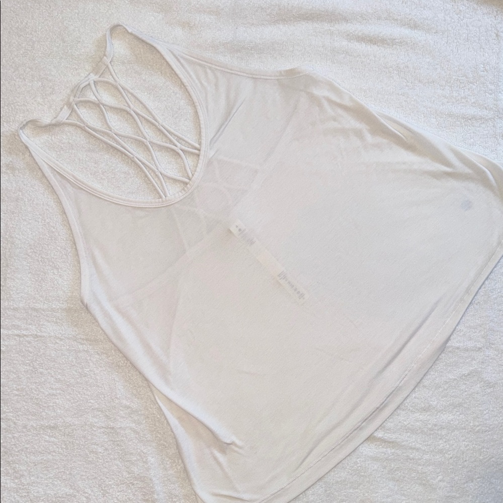 Lululemon Athletica White Strappy Tank